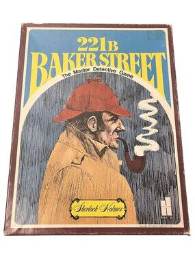 VTG 1977 221B Baker Street Sherlock Holmes Master Detective Board Game COMPLETE